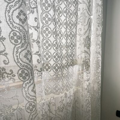 Handmade lace curtain