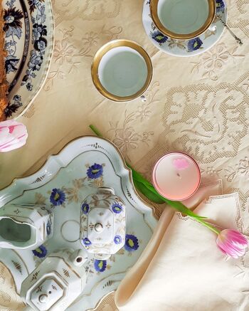 Service à thé en porcelaine peinte à la main pour deux 3