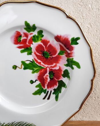 Assiette de service Bitossi avec fleurs 3