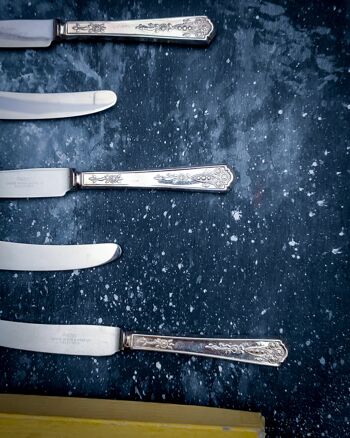 Ensemble de six couteaux à dessert sheffield avec boîte d'origine 3
