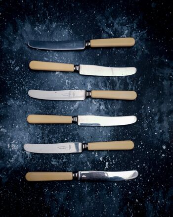 Ensemble de six couteaux à dessert avec coffret 4