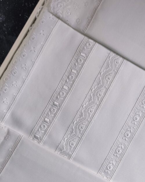 Set lenzuola matrimoniali cotone mako bianche