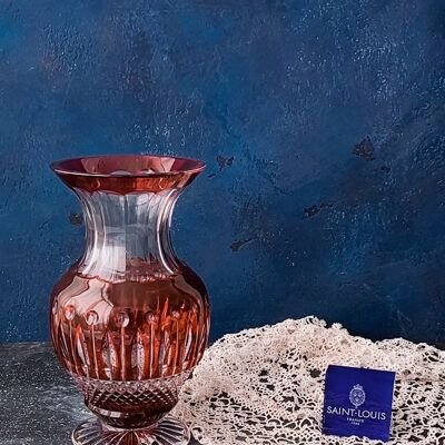 Saint Louis red crystal vase