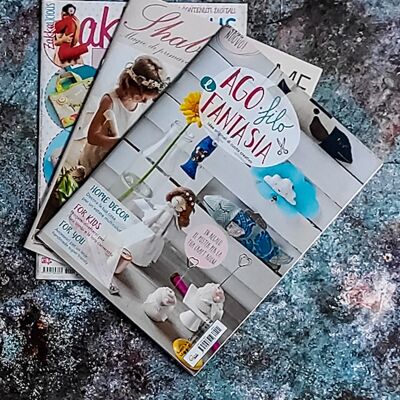 Tilda kreatives Nähbuch: drei schäbige Heim- und zakkalicious Zeitschriften und Nadelfaden und Fantasie