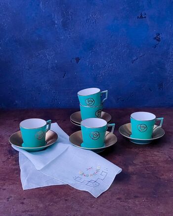 ensemble de cinq tasses à café richard ginori de la collection Claudio La Viola 1