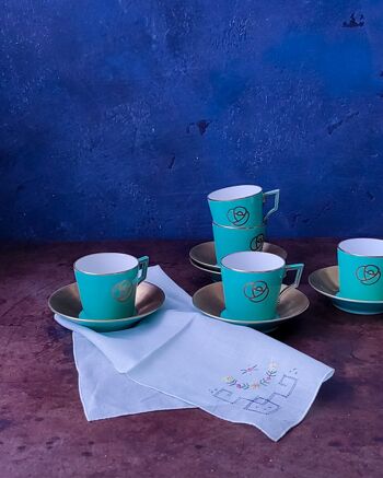 ensemble de cinq tasses à café richard ginori de la collection Claudio La Viola 2