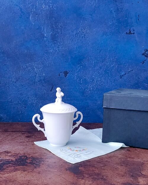 Coppia tazze da caffè museo con coperchio Ginori