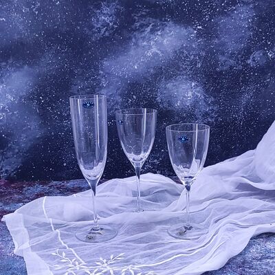 Italian crystal glasses set 36 pieces