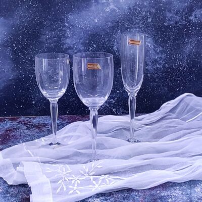 Crystal glass set of 36 pieces saint jacques mod grand gala