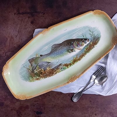 German porcelain fish tray