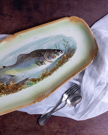 Plateau à poisson en porcelaine allemande 3