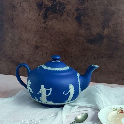 Tetera de porcelana tipo wedgwood