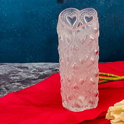 Tarro de cristal Lalique en forma de corazón