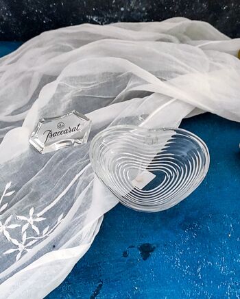 Vide-poches en cristal de baccarat en forme de coeur 4