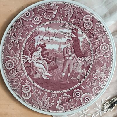 Spode serving plate with red decoration