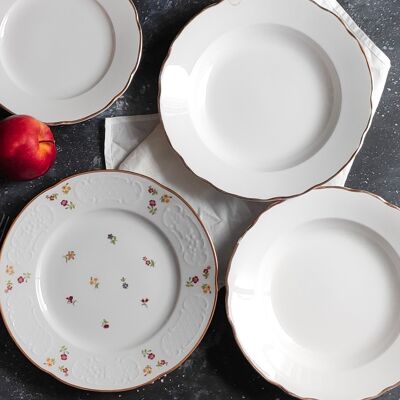Set of plates in Italian laveno and Ginori porcelain
