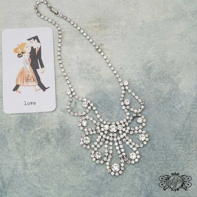 tolle Modeschmuck-Halskette im Gatsby-Stil