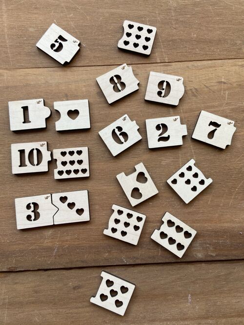 Puzzle Corazones & Números
