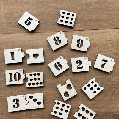 Puzzle Corazones & Números
