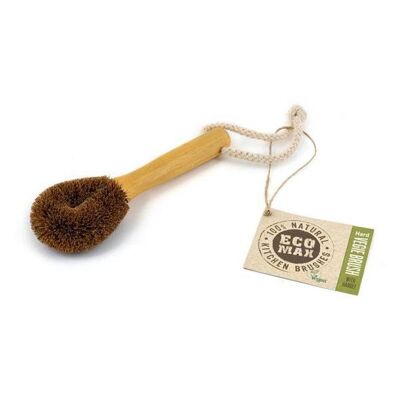 Eco Max etico & sostenibile Vege Brush, Duro con manico