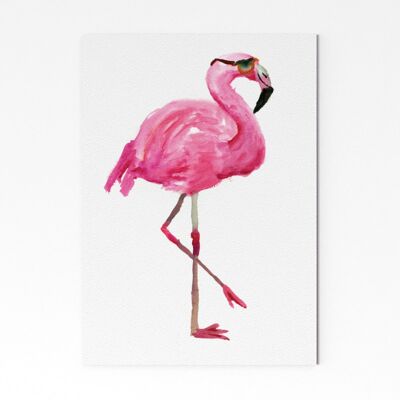 Flamingo mit Sonnenbrille - A4