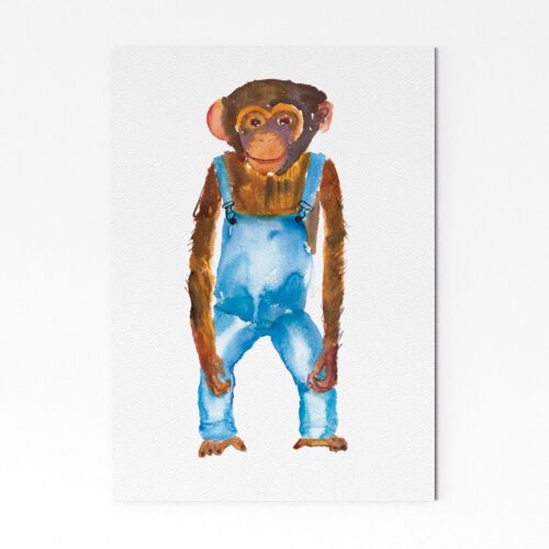 Chimpanzee in Dungarees - A3