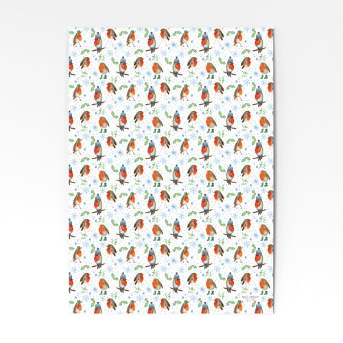 Robins in Snow - 1 sheet