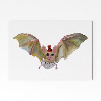 Chauve-souris vampire dans un chapeau - A5