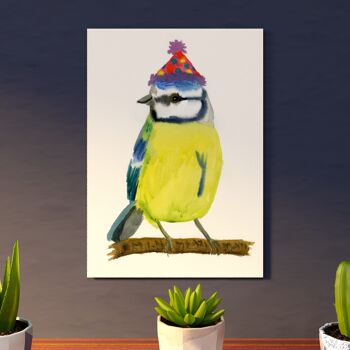 Mésange bleue de fête - A4 3