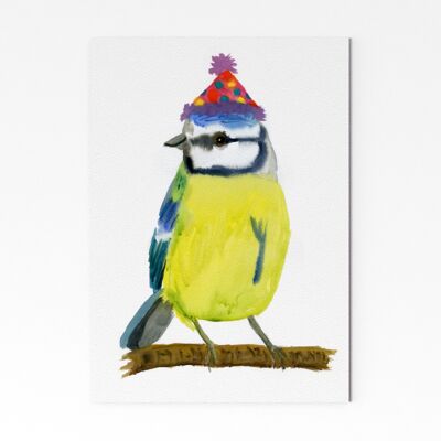 Party Blue Tit - A5