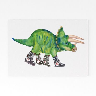 Triceratops en High Tops - A3