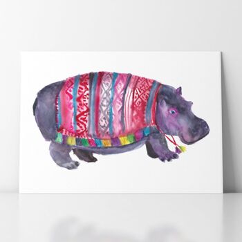 Hippopotame en poncho - A4 2