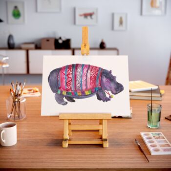 Hippopotame en poncho - A4 3