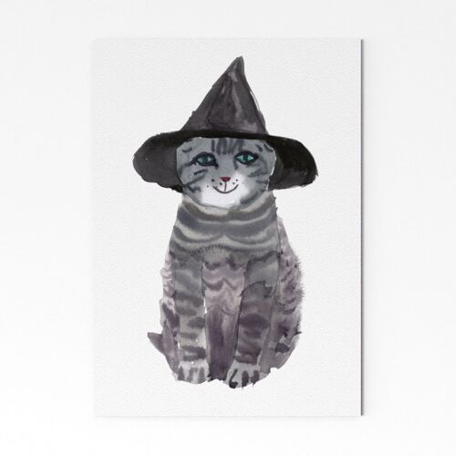 Goth Witch Cat - A3