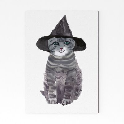 Goth Witch Cat - A3