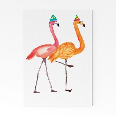 Flamants roses en collants - A3