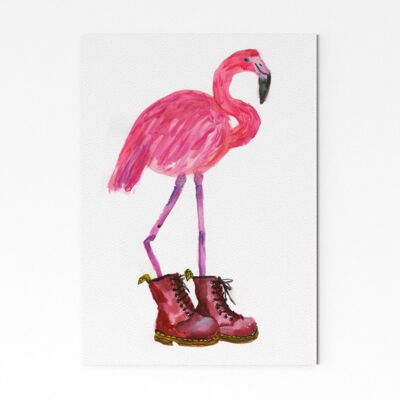 Flamant rose en bottes rouges 2 - A5