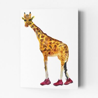 Giraffe in Stiefeln