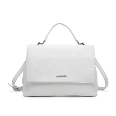 Lea small satchel bag white