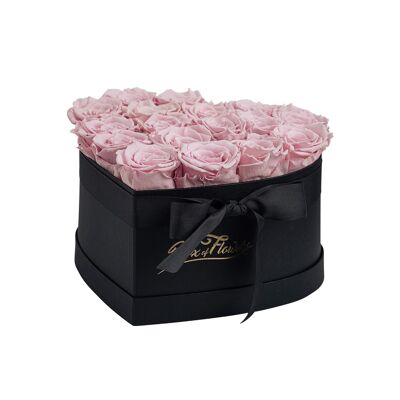 Caja Corazón de Papel Flores - Rosa