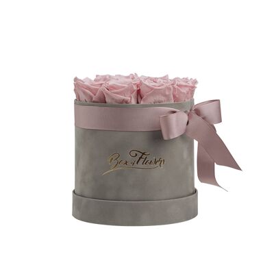 Box of Flowers M Velvet - Pink