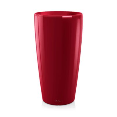 Plastic jar round various colors - red