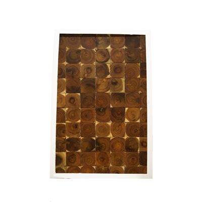 Grano de madera - 30,5 x 61 cm - Marco de plástico negro