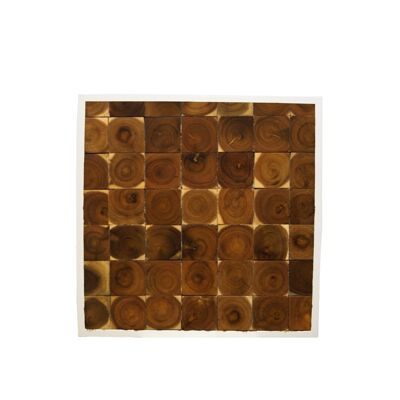 Wood grain - 61 x 61 cm - Black plastic frame