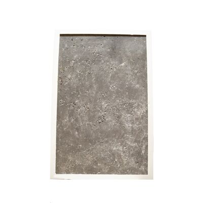 Gris pierre clair - 30,5 x 61 cm - Cadre en plastique blanc