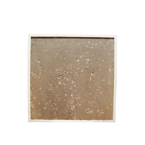 Light Stone Brown - 61 x 61 cm - Kunststoffrahmen Schwarz