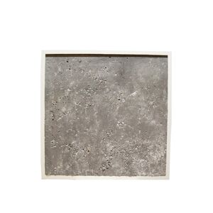 Gris pierre clair - 61 x 61 cm - Cadre en plastique blanc