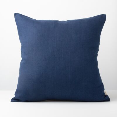 Navy Linen cushion cover