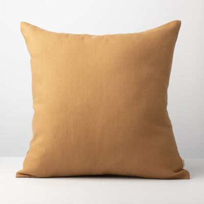 Mustard Linen cushion cover