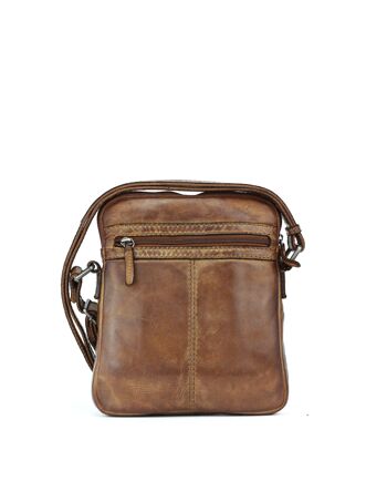 Sac à bandoulière Stamp pour homme en cuir camel - Cuir Medium 3